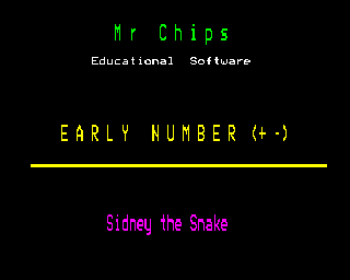 Early Numbers - Sidney the Snake